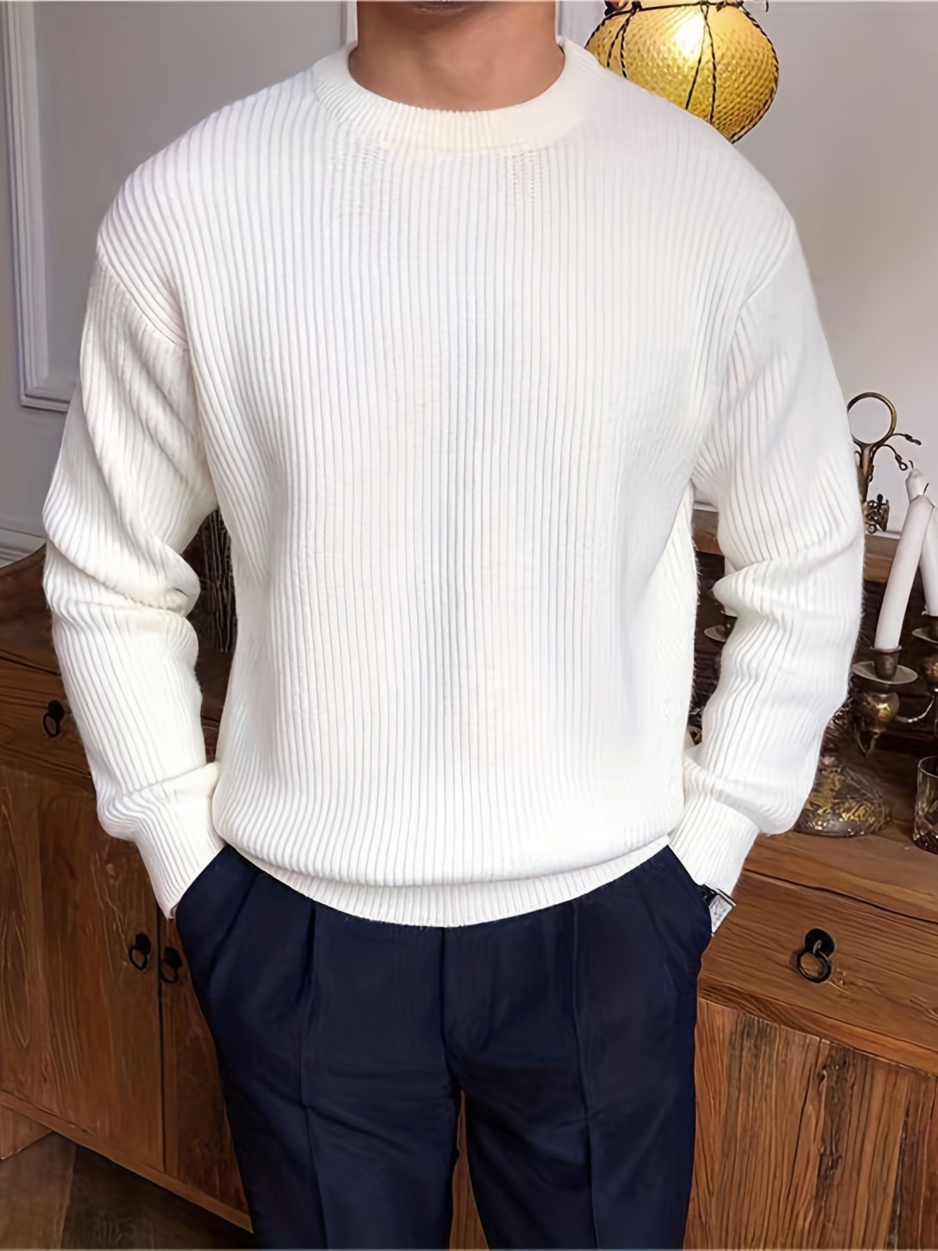 Alberto - Stijlvolle kabeltrui design sweater voor mannen