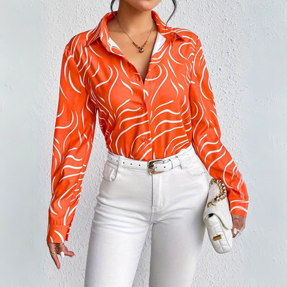 Madison - Oranje Voetbal Blouse