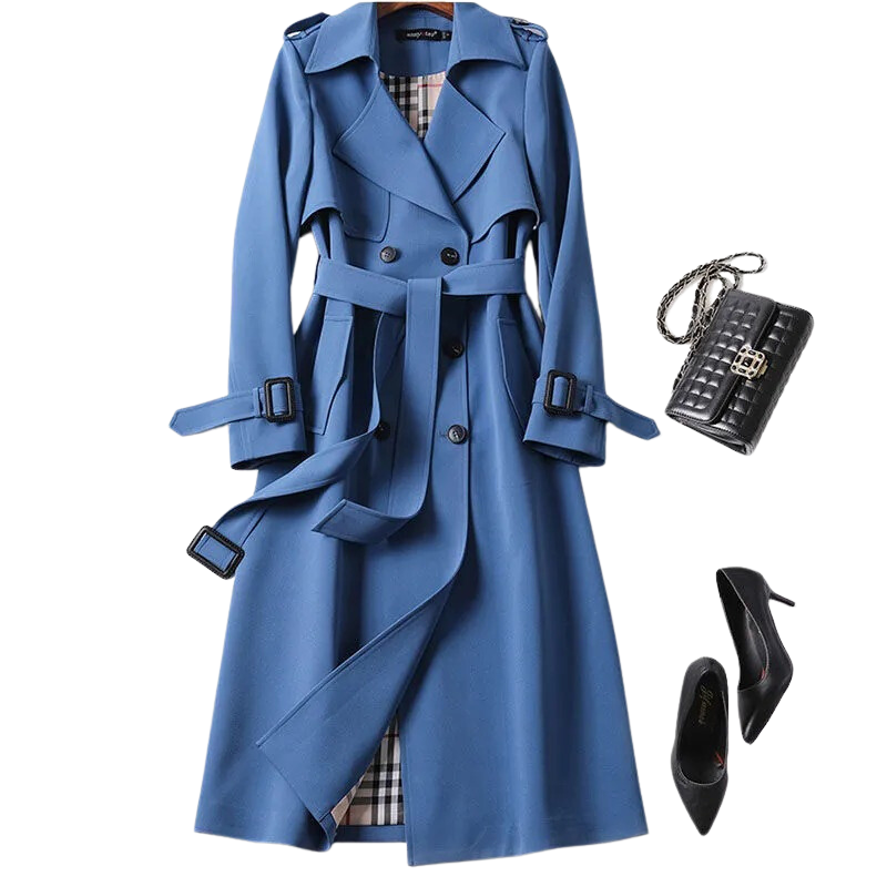 Elegante Lange Dames Trenchcoat - Mariëlle