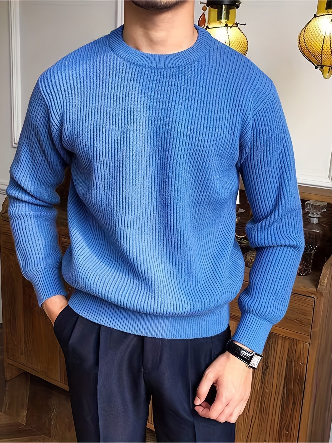 Alberto - Stijlvolle kabeltrui design sweater voor mannen