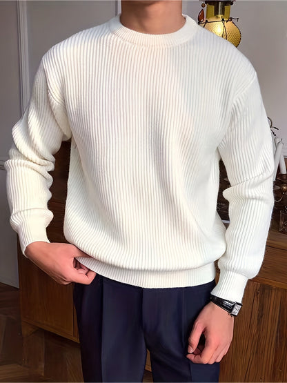 Alberto - Stijlvolle kabeltrui design sweater voor mannen