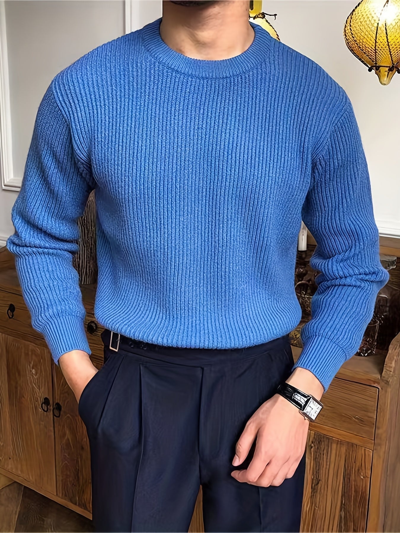 Alberto - Stijlvolle kabeltrui design sweater voor mannen