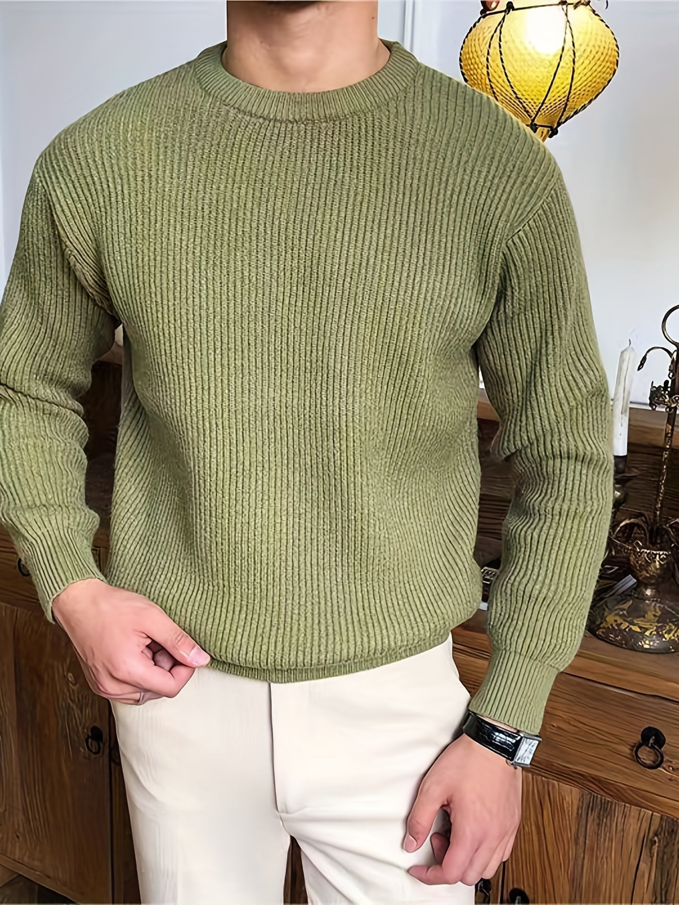 Alberto - Stijlvolle kabeltrui design sweater voor mannen