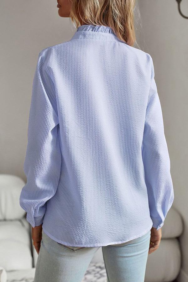 Blair - Blauw shirt met lange mouwen