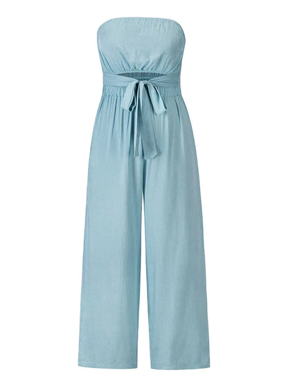 Janela - Elegante Strapless Jumpsuit