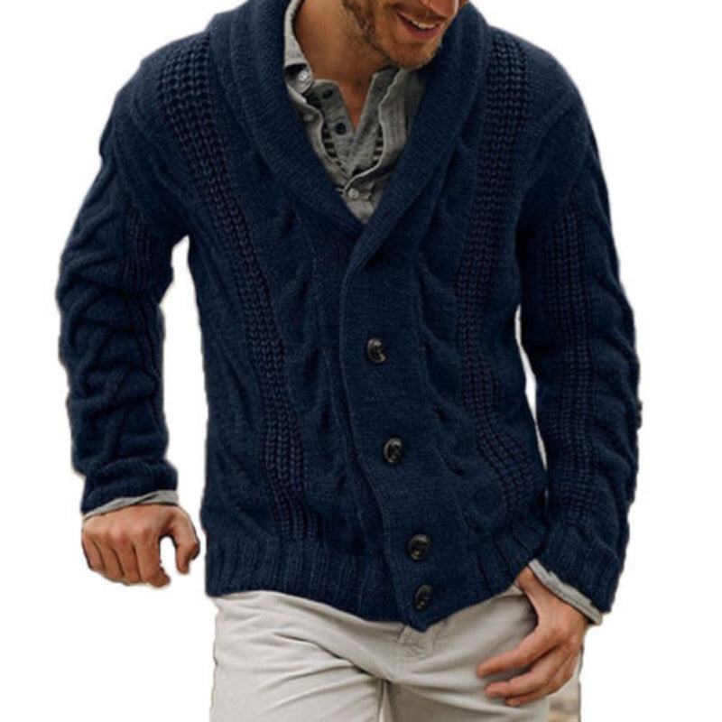 MR Marvin Cardigan | Warm gebreid wollen vest voor mannen