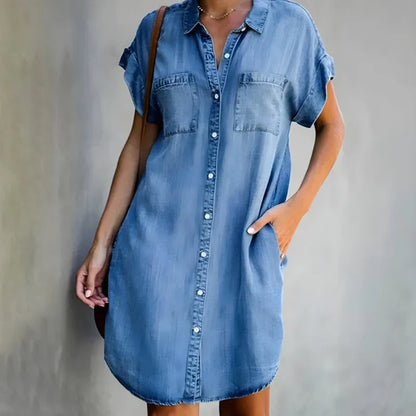 Emelia - Denim Comfortabele en Casual Jurk