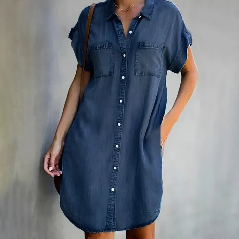 Emelia - Denim Comfortabele en Casual Jurk