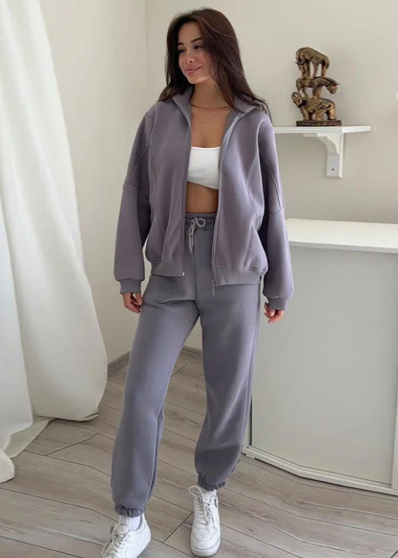 Jane - Casual Sweatsuit met Ritssluiting