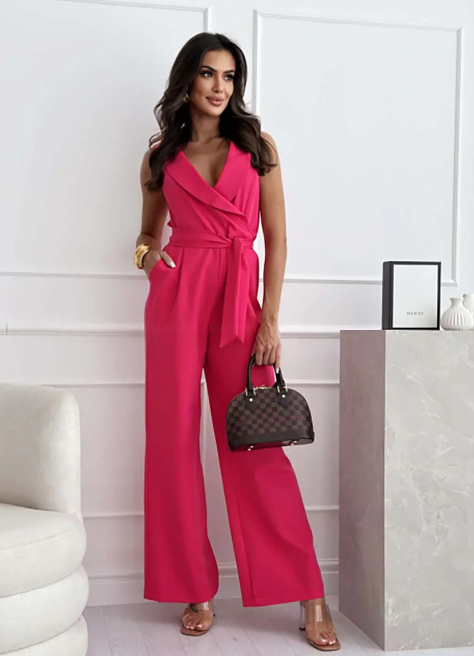 Sophia - Elegante Mouwloze jumpsuit met Riem voor dames