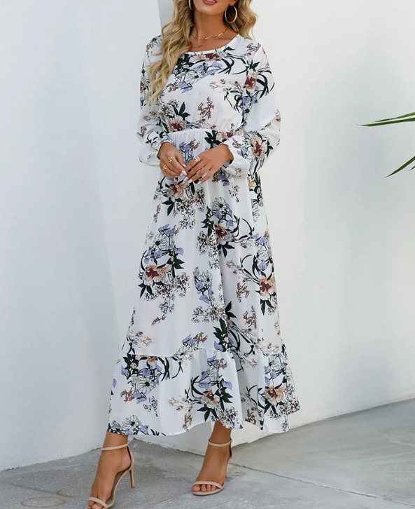 Addison - Bohemian met Bloemenpatroon Jurk