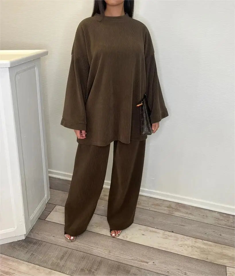 Lotte - OVERSIZED GESTREEPTE HERFSTSET