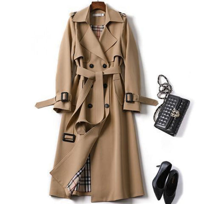 Elegante Lange Dames Trenchcoat - Mariëlle