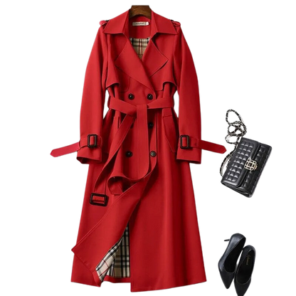 Elegante Lange Dames Trenchcoat - Mariëlle