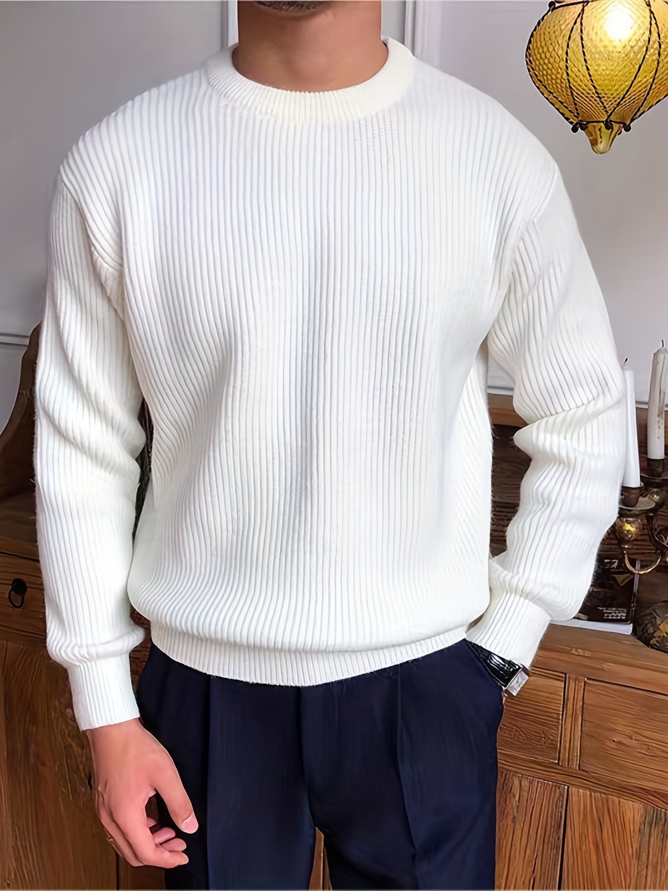 Alberto - Stijlvolle kabeltrui design sweater voor mannen