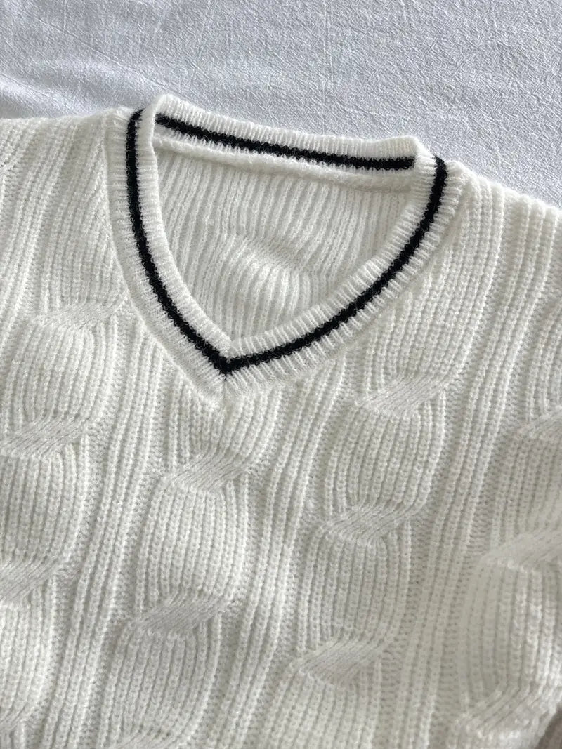 Lalconi V-Sweater | Klassieke vintage gebreide heren trui met V-hals