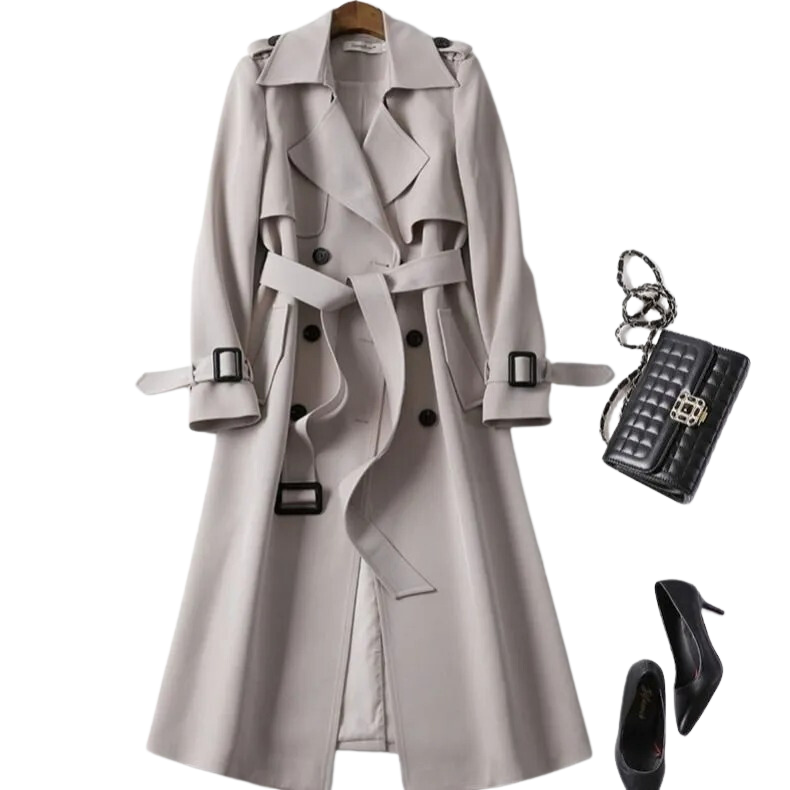 Elegante Lange Dames Trenchcoat - Mariëlle