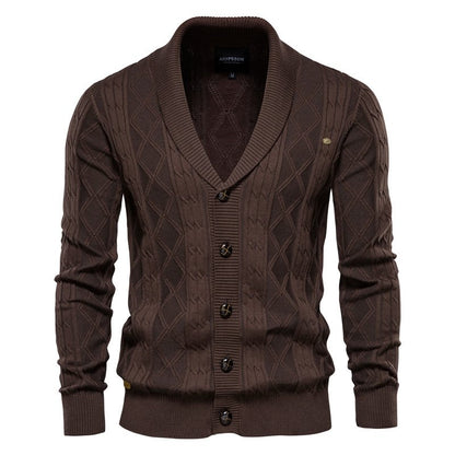 Marvin Cardigan | Luxe burton vest voor heren met knopsluiting